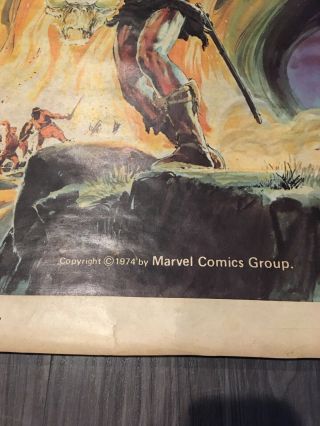 1974 Marvel The Savage Sword of CONAN The Barbarian Poster Neal Adam RARE 3