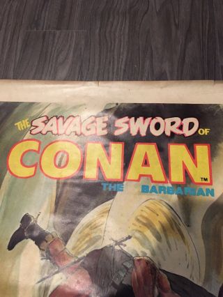 1974 Marvel The Savage Sword of CONAN The Barbarian Poster Neal Adam RARE 7