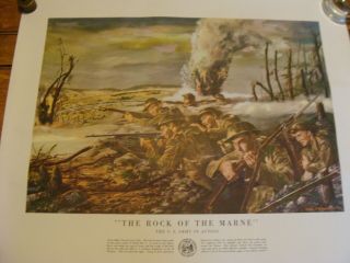 1953 Vintage Poster: History Of The Us Army: 6 The Rock Of The Marne