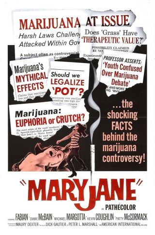 Marijuana At Issue Mary Jane Vintage Movie Poster Rolled Canvas Giclee 24x32 In.