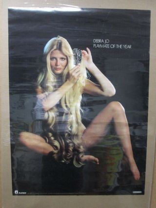 Vintage Hot Girl Debra Jo Car Garage Poster 1977 Playboy Playmate Inv G1360