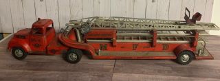 Vintage Tonka Aerial Ladder Mfd Fire Engine Truck No.  5 1950 " S