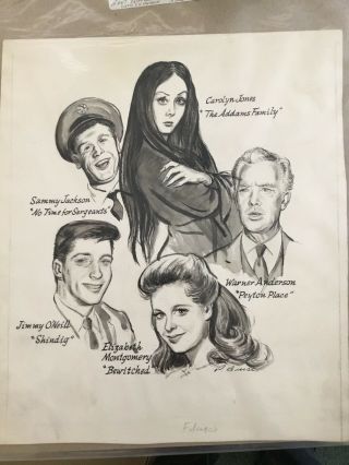 Bewitched Addams Family Paul Busch Artwork Disney Animator Tv 2 Drawing