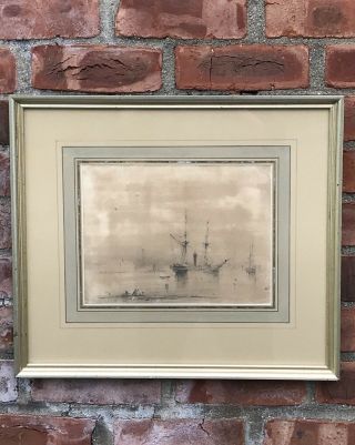 C1860 Drawing The Old Navy Yard By James Hamilton.  Cheekwood Art Museum