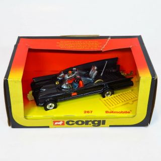 Corgi Toys 267 - Batmobile Late Wide Wheels - Boxed Mettoy Playcraft Batman