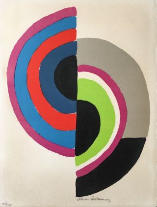 Sonia Delaunay Composition Ix Signed Limited Edition Lithograph 1971