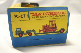 Vtg Matchbox King Size K - 17 FORD TRACTOR & DYSON LOW - LOADER With CASE TRACTOR 4