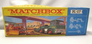 Vtg Matchbox King Size K - 17 FORD TRACTOR & DYSON LOW - LOADER With CASE TRACTOR 5