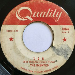 The Haunted - 1 - 2 - 5 - Ultra Rare Canadian Canada Garage Fuzz Punk 45 - Mp3