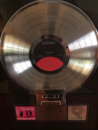 The Doors Platinum Sales Award Elektra Waiting For The Sun Jim Morrison RIAA 12