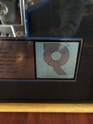 The Doors Platinum Sales Award Elektra Waiting For The Sun Jim Morrison RIAA 4