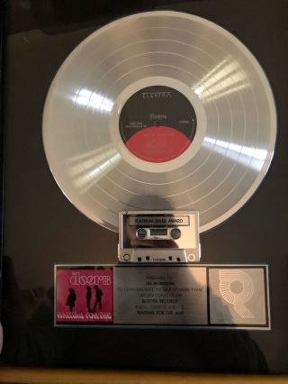 The Doors Platinum Sales Award Elektra Waiting For The Sun Jim Morrison RIAA 6