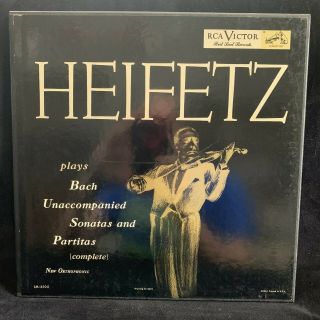Jascha Heifetz Violin - Bach Solo Violin Sonatas & Partitas - Rca 3lp Box Wd Nm