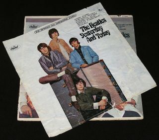 BEATLES STEREO BUTCHER COVER PEELED GORGEOUS W/REMOVED TRUNK SLICK,  RECORD & MORE 4