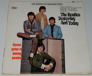 BEATLES STEREO BUTCHER COVER PEELED GORGEOUS W/REMOVED TRUNK SLICK,  RECORD & MORE 6