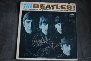 Meet The Beatles 12 " Vinyl Record Lp Paul Mccartney George Strait Ringo Starr Cd