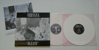 Nirvana Bleach 2009 Us Remastered 180 Gram White Vinyl 2 - Lp,  Booklet & Mp3