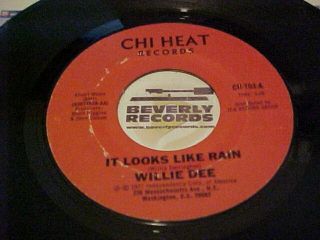 Rare Northern Soul Willie Dee Chi Heat 103 " It Looks Like Rain "