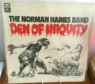 NORMAN HAINES BAND DEN OF INIQUITY 1971 UK LP VINYL 1ST PRESS PARLOPHONE PCS7130 12