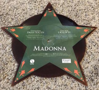 Rare 1985 Madonna Picture Disc 45 - Dress You Up / I Know It,  Sire,  Uk,  Star