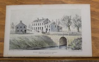 1857 Print/new York City,  Stone Bridge Tavern & Gardens,  Broadway & Canal