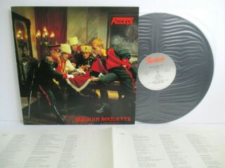 Accept Russian Roulette Lp Vinyl Japan Epic Sony Portrait 28.  3p - 738