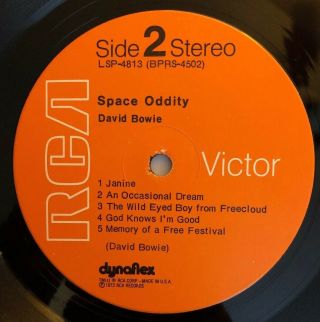 David Bowie - Space Oddity - 1972 US Press LSP - 4813 VG,  Ultrasonic 5
