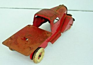 Vintage Toy 1933 WYANDOTTE PRESSED STEEL TRUCK Balloon metal tires Complet grill 3