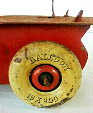 Vintage Toy 1933 WYANDOTTE PRESSED STEEL TRUCK Balloon metal tires Complet grill 4