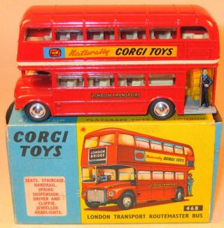 Corgi Toys No 468 London Transport Routmaster Bus " Corgi Classics ".  1964.  Boxed.