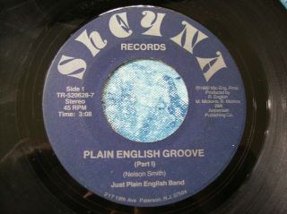 Rare Disco Boogie Funk 45 Just Plain English Band - Plain English Groove Sheyna