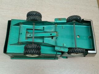 Old Vtg Structo Pressed Steel Toy Green Dumper Dump Truck Construction Toy 7