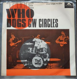 The Who - Dogs (south - Africa) 7 " Holy Grail 1968 Ps Mod/beat/rock