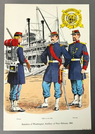 [new Orleans] Color Print Depicting Washington Artillery Of Orleans [1969]