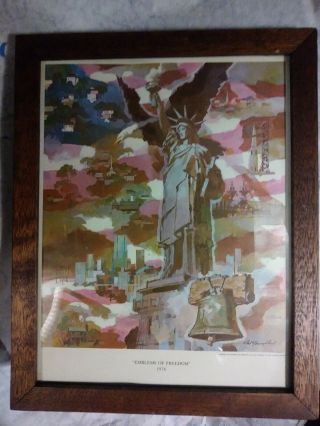 Nat Youngblood 1976 Emblems Of Freedom Print In A Frame