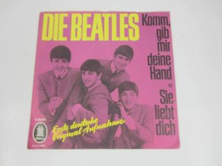 1964 Odeon Die Beatles Komm,  Gib Mir Deine Hand/sie Liebt Dich German 45 Record