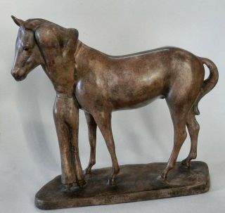 Gorgeous Large Vintage Freeman Mcfarlin Girl And Horse Figurine