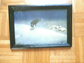 Vintage Print Unsigned Title The Lone Wolf By A.  Kowalski