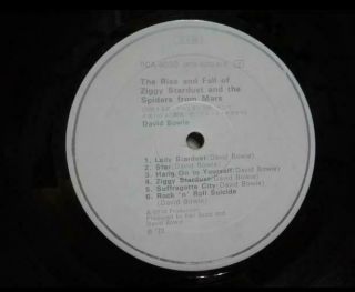 DAVID BOWIE / ZIGGY STARDUST,  RARE PROMO JAPAN 1ST PRESS 1972 LP w/OBI TOP NM 2