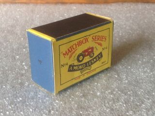 VINTAGE MATCHBOX SERIES 4 A MOKO LESNEY PRODUCT TRACTOR WITH BOX 6