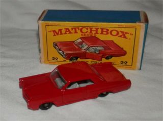 1960s,  Matchbox Lesney.  22 Pontiac Gran Prix Sports Coupe,  Bpw,