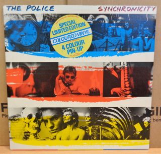 The Police Synchronicty Og Australian A&m Lp Yellow Vinyl,  Inner Insert