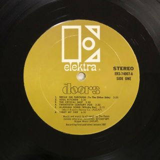 THE DOORS - SELF TITLED S/T LP 1967 SHRINK GOLD LABEL Orig Press JIM MORRISON 2