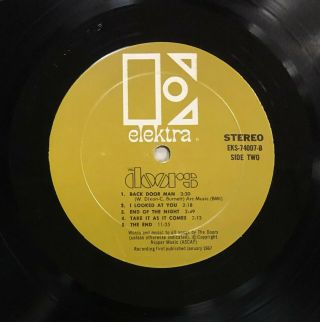 THE DOORS - SELF TITLED S/T LP 1967 SHRINK GOLD LABEL Orig Press JIM MORRISON 4