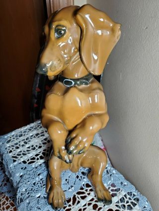 Classic Rose Rosenthal Germany Dachshund Dog Figurine