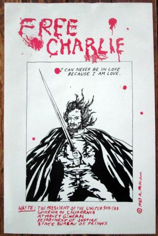 Raymond Pettibon Charlie Poster 1983 Sst Charles Manson