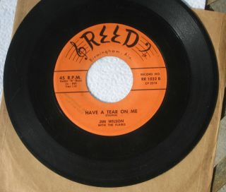 Rare Rockabilly Jim Wilson & The Flares Have A Tear On Me Reed 45 Vg,