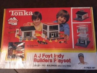 1980 Tonka Aj Foyt Indy Builders Playset