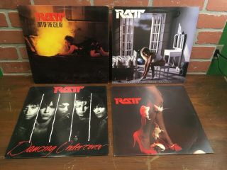 Lt 4 Ratt Vinyl Lp Self Titled,  Dancing Undercover,  Invasion Of & Out Of Cellar