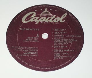 1968 The Beatles White Album White Vinyl No Cover 1978 Anniversary Edition 3
